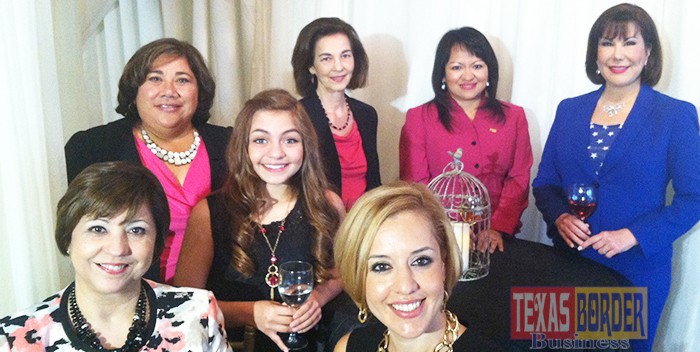 Shown are some of the 2015 honorees.  Seated left to right are:  Cris Rivera, CEO of Rio Grande Regional and Linda Tovar, HEB.  Standing back row are left to right:  San Juanita Sanchez, Mayor of San Juan; Genesis Nava, singer/entertainer; Yolanda Barrera, Humanitarian; Jessica Salinas, Lieutenant US Navy and currently with Lone Star National Bank and Letty Valadez Garza, KRGV-TV 5.  Not shown are:  Janie Caballero, UTPA – Small Business Development Center, Education; Sarah Hammond, Atlas Electric & A/C, Rising Star and Sara Cantu, Cantu Beef Master Entrepreneur and Sandy Pena, Lionel’s Western Wear, Entrepreneur.