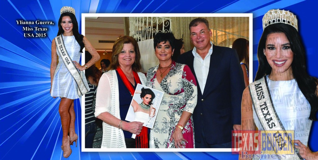 From L-R: Dora Brown, IBC VP of Marketing with Yrma and Carlos Guerra, the proud parents of Miss Texas USA 2015.  Photos by Roberto Hugo Gonzalez