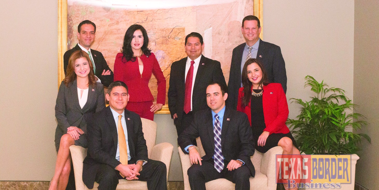Pictured above Inter National Bank Leadership Team, front row seating L-R: Ariana Zambrano; Jesus A. Zambrano; George Cardenas and Rosalba Lopez. Back row standing from L-R: Jose Martinez-Soto; Michelle Lea Zamora; Sergio Melendez and Thomas Davidson.