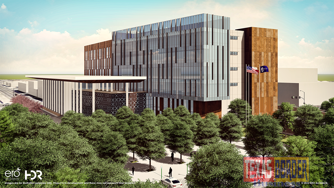 Proposed new county courthouse.