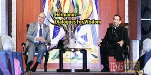 Rabbi Claudio Kogan of Temple Emanuel and Bishop Daniel E. Flores of the Brownsville Catholic Diocese conducted the two-hour discussion.  