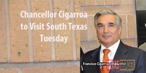 Chancellor Francisco Cigarroa.This is the fourth in a series of community engagement meetings with students, faculty, staff and community members related to the establishment of UTRGV. The Chancellor plans to return to South Texas on Feb. 26 and hold similar meetings at UT Brownsville.