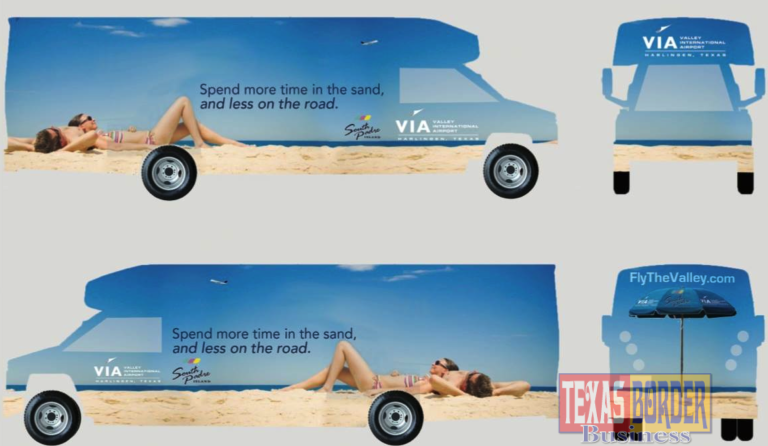 Valley Int’l Airport Invites Rio Grande Valley Residents To Choose New South Padre Island Shuttle Wrap Art