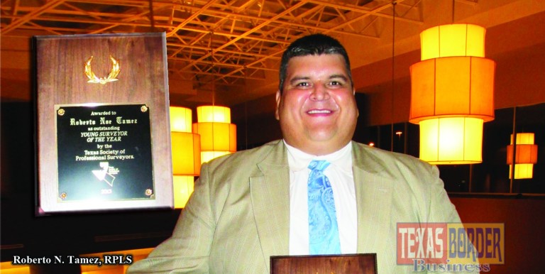 Roberto N. Tamez Named Young Surveyor of the Year for 2013 by Texas Society of Professional Surveyors