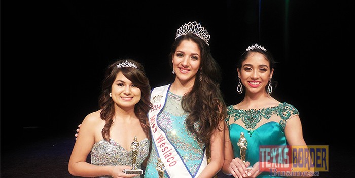 The 59th Annual Miss Weslaco Pageant was held on Saturday, March 8 at the WISD Performing Arts Center.  Pictured L-R: 1st Runner-up Sharon Leal, Miss Weslaco 2014 Briana Zavala and  2nd Runner-up Jacqueline Garza.    