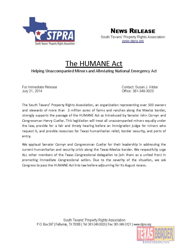 HUMANE Act STPRA Press Release