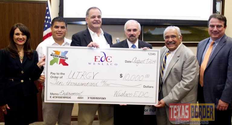 The Weslaco EDC and the Weslaco Area Chamber of Commerce held a reception for newly appointed UTRGV President Dr. Guy Bailey and Medical School Dean Dr. Francisco Fernandez