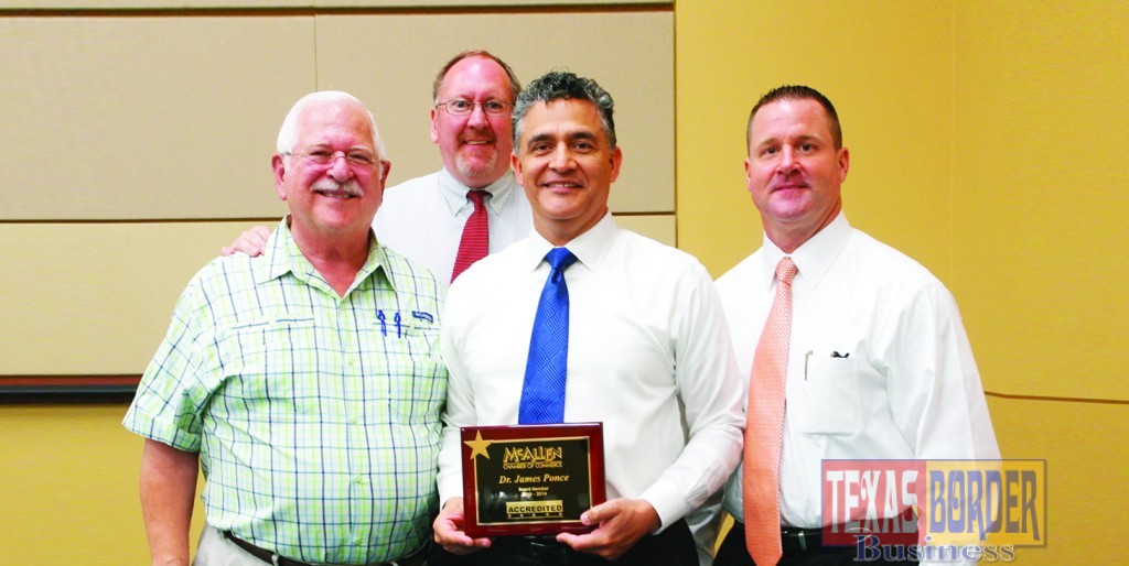 Dr. James Ponce Recognized for Service on Chamber Board 