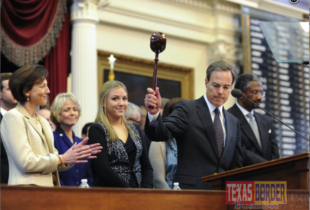 House Speaker Joe Straus gavels out the ceremonial first session of the Texas House 83rd Session on January 8, 2013.