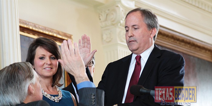 Paxton as he is taking oath to become Texas Attorney General.