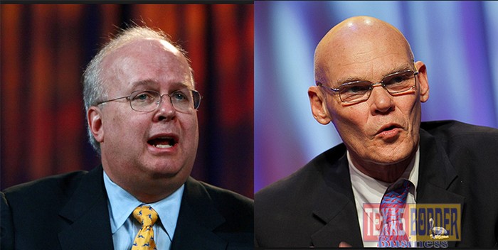 Karl Rove and  James Carville