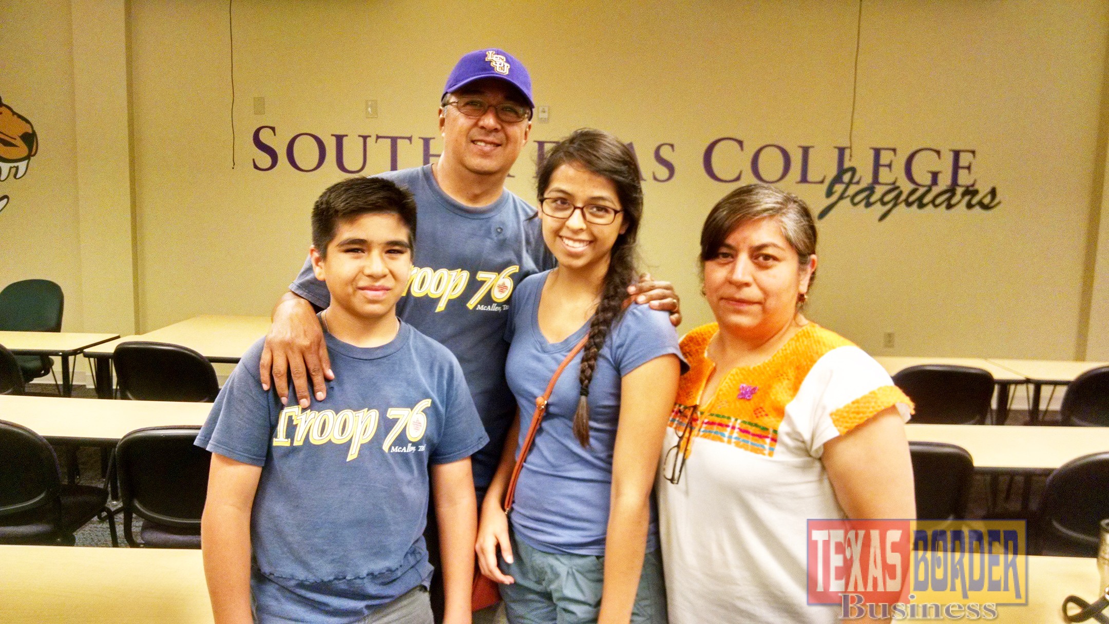 STC Dual Enrollment Student and IB Programme Senior Cristina Franco-Olvera, attended the first Dual2Degree High School Senior & Parent College Day at the Pecan Campus in McAllen. Together with her family, Cristina learned how her college credits could apply to her future studying culinary arts. Note: Cristina is pictured in the middle.