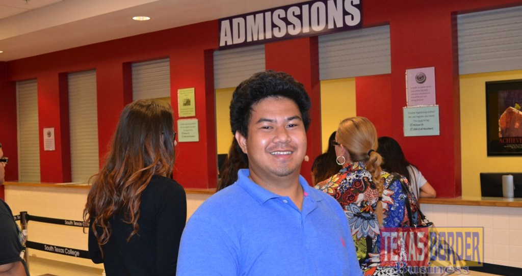 New student Johnly De La Cruz receives help from STC Admissions at the Pecan Campus where he will study criminal justice starting this fall.