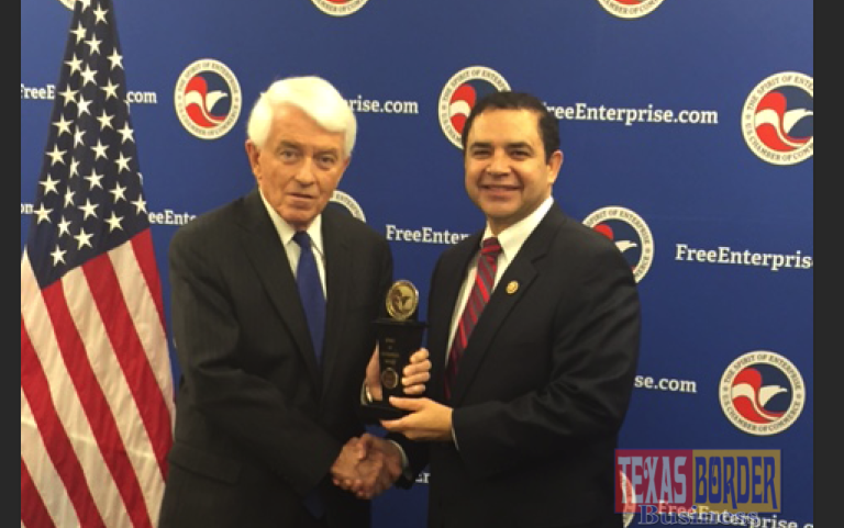 Congressman Cuellar Receives Spirit of Enterprise Award from U.S. Chamber of Commerce for 10th Time