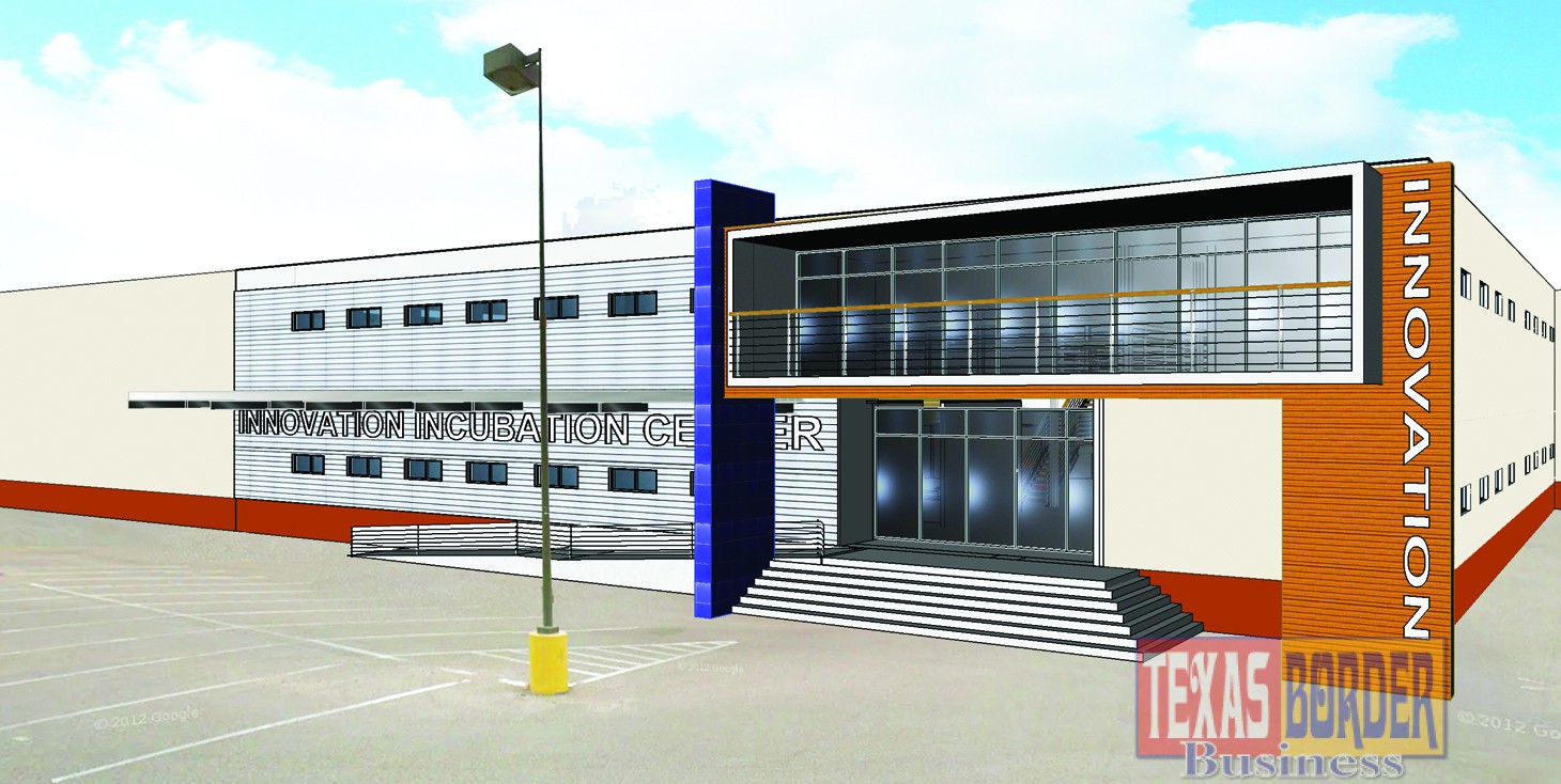 Artist rendering of the exterior renovation for the UTRGV Center for Innovation and Commercialization  (Photo Courtesy of Weslaco EDC)