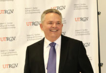 Robert C. Vackar, President and CEO of Bert Ogden Auto Group. Picture taken after the announcement on May 2016 that he was gifting the University of Texas Rio Grande Valley $ 15 million, this in addition to $2 million already given in January of the same year. Photo by Roberto Hugo Gonzalez