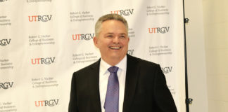 Robert C. Vackar, President and CEO of Bert Ogden Auto Group. Picture taken after the announcement on May 2016 that he was gifting the University of Texas Rio Grande Valley $ 15 million, this in addition to $2 million already given in January of the same year. Photo by Roberto Hugo Gonzalez