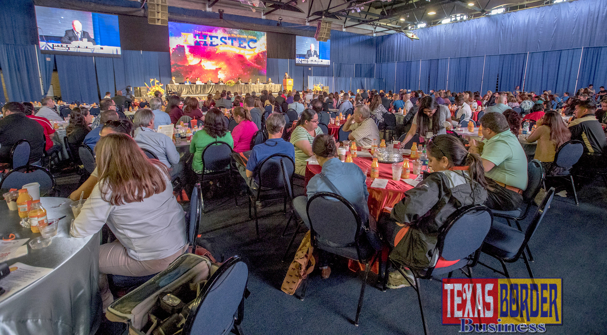 Educators from across the Rio Grande Valley gathered Monday, Oct. 3, 2016, on the UTRGV Edinburg Campus for the opening day of the 15th annual HESTEC Week. Activities included a Congressional Panel Discussion, shown here, hosted by Telemundo anchor José Diaz-Balart. (UTRGV Photo by David Pike)