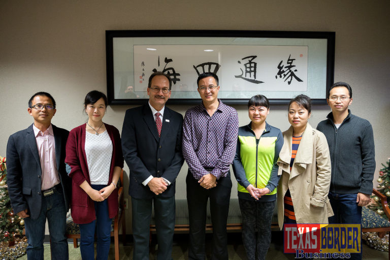 Scrolls presented to UTRGV faculty from China’s Hengyang Normal University celebrate partnership