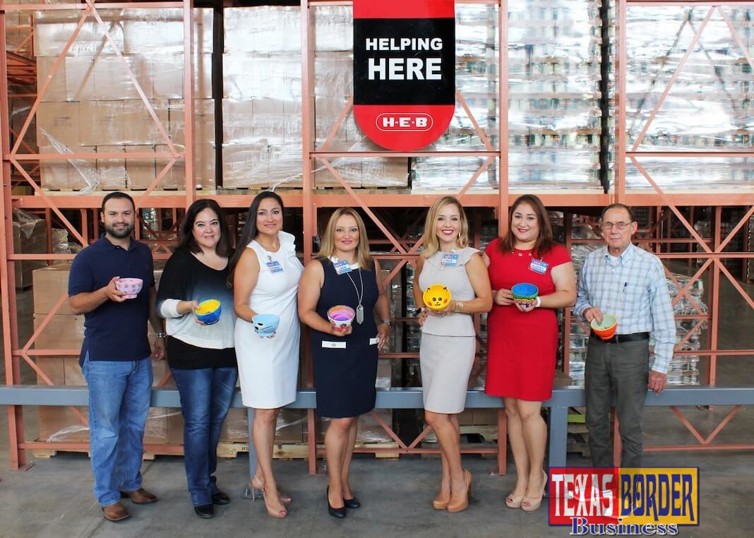Thank you to H-E-B for becoming sponsors of Whataburger presents Empty Bowls 2017!  Pictured:  Philip Farias, FBRGV Mgr. of Corporate Engagement & Events; DeAnne Economedes, FBRGV Interim-CEO & COO; Yvonne Loflin, H-E-B Public Affairs Specialist; Linda Martin, H-E-B Border Region Director of Productivity; Linda Tovar, H-E-B Border Region Manager of Public Affairs; Audrey Treviño, H-E-B Coordinator of Public Affairs; and Fred Kingston, FBRGV CFO.  For more information, contact Philip Farias, Mgr. of Corporate Engagement & Special Events, by calling (956) 904-4513 or mailto:pfarias@foodbankrgv.com