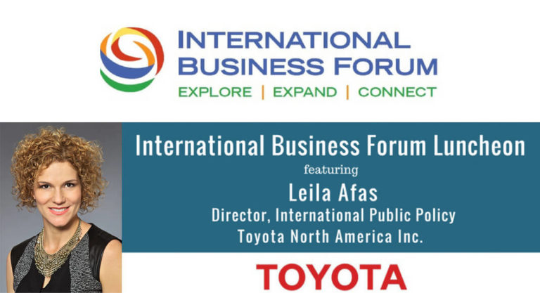 Toyota’s Washington-based International Policy Director To Speak at Alliance Forum Luncheon