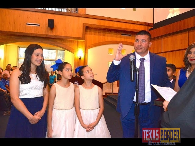 Newly elected Mayor and commissioners in the City of Edinburg, sworn-in