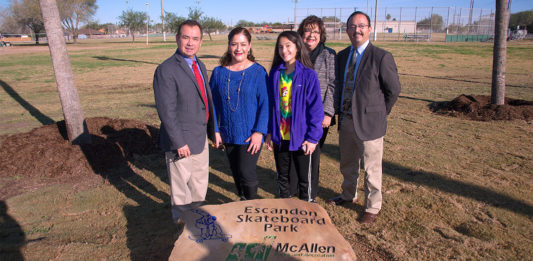 McAllen City officials inaugurated Escandon Skate Park on Uvalde and 29th. St.