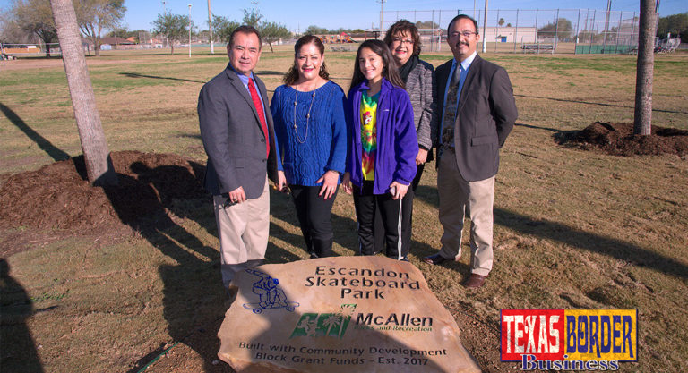 McAllen City officials inaugurated Escandon Skate Park on Uvalde and 29th. St.