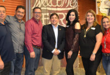 Advisory Board Member Robert Levrier, FBRGV Board Members Abel Orendain, Jaime Tijerina; special guest Congressman Vicente Gonzalez; FBRGV Board President, Michelle Lea Zamora, Board Members Andrea Rodriguez and Linda Martin.