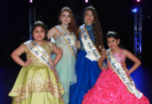 The 2018 Miss Texas Onion Fest Court – (L-R) Miss Texas Springsweet Ava Azoca, Miss Texas Onion Fest Olivia Canales, Miss Onion Blossom Denai Alanis and Miss Pearl Onion Princess Jaymie Aguirre.  All four young ladies will be present at the 29th Annual Texas Onion Fest in Weslaco on Saturday, March 24.