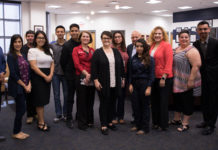 San Antonio ISD leaders pictured with PSJA ISD students and staff.