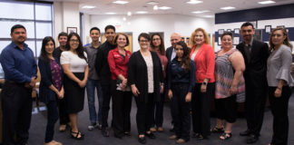 San Antonio ISD leaders pictured with PSJA ISD students and staff.