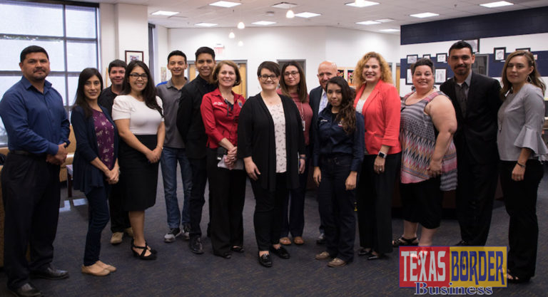 San Antonio ISD leaders pictured with PSJA ISD students and staff.