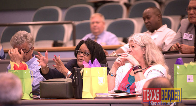 The Texas Regional STEM Degree Accelerator (TRSDA) at South Texas College has concluded its nearly three-year grant. Throughout the grant, TRSDA trained more than 170 STEM faculty from across the region, and successfully brought together leaders in healthcare and information technology industries. Natalie Johnson (left), a mathematics professor from Tarrant County College South Campus and Joan Shriver, a computer science professor from Tarrant County College Northwest Campus attended the final consortium meeting on April 6.