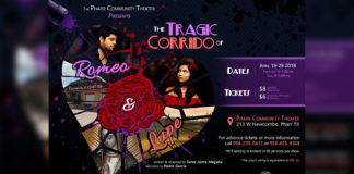 Poster for The Tragic Corrido of Romeo and Lupe, designed by Amanda Babineaux.