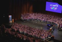 McAllen ISD fourth graders sing in the annual Choral Festival March 27 at the McAllen Convention Center. About 400 fourth graders participate in this event. McAllen ISD has been named a Best Community for Music Education each year since 2013.