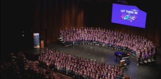 McAllen ISD fourth graders sing in the annual Choral Festival March 27 at the McAllen Convention Center. About 400 fourth graders participate in this event. McAllen ISD has been named a Best Community for Music Education each year since 2013.