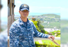 Petty Officer 2nd Class Christopher Lima, a yeoman, is serving at Camp H. M. Smith in the area of operations where U.S. Pacific Fleet Headquarters is located. 