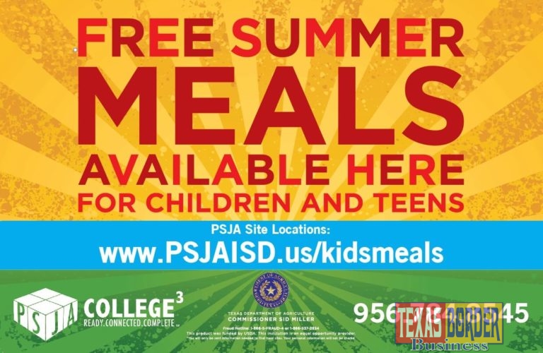 Free Breakfast, Lunch Meals for Community Youth Through PSJA ISD’s Summer Meals Program 