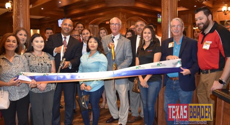 Juan Luis Mussenden, General Manager, and Peter Higgins, Managing Partner of Bob’s Steak & Chop House officially announced the beginning of lunch services; they are shown at the ribbon cutting ceremony.