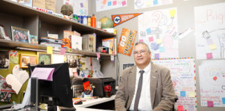 Dr. Dagoberto Ramirez, a lecturer with the UTRGV University College, is a 2018 recipient of The University of Texas System Regents’ Outstanding Teaching Award (ROTA). Overall, 27 faculty members throughout UT System universities have received the prestigious ROTA. Two are from UTRGV, to include Ramirez and Dr. Cory Wimberly, associate professor of philosophy. (UTRGV Photo by Paul Chouy)