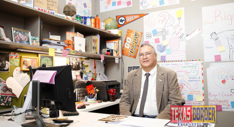 Dr. Dagoberto Ramirez, a lecturer with the UTRGV University College, is a 2018 recipient of The University of Texas System Regents’ Outstanding Teaching Award (ROTA). Overall, 27 faculty members throughout UT System universities have received the prestigious ROTA. Two are from UTRGV, to include Ramirez and Dr. Cory Wimberly, associate professor of philosophy. (UTRGV Photo by Paul Chouy)