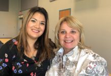 Congressman Cuellar’s Outreach Coordinator Nichole Hernandez and Small Business Administration Lower Rio Grande Valley District Director Angela Burton during the ‘Access to Capital’ event in Rio Grande City on July 6, 2018