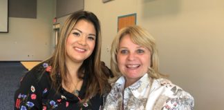 Congressman Cuellar’s Outreach Coordinator Nichole Hernandez and Small Business Administration Lower Rio Grande Valley District Director Angela Burton during the ‘Access to Capital’ event in Rio Grande City on July 6, 2018