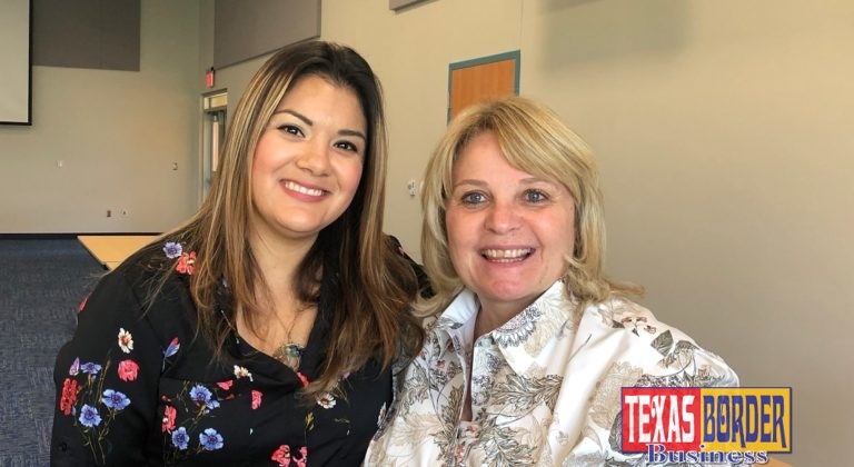 Congressman Cuellar’s Outreach Coordinator Nichole Hernandez and Small Business Administration Lower Rio Grande Valley District Director Angela Burton during the ‘Access to Capital’ event in Rio Grande City on July 6, 2018