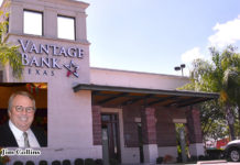 “The meaning of intent to merge, both Vantage Bank Texas and Inter National Bank are committed to continuing roles as actively engaged community partners and corporate citizens. As part of that commitment, their support of local nonprofits and civic organizations will continue. They emphasized that they will continue to make decisions locally and to exhibit a strong regional presence,” Jim Collins, trustee of the Collins Family Trusts. Pictured above is the Vantage Bank Texas located south 10th and Jackson in McAllen.