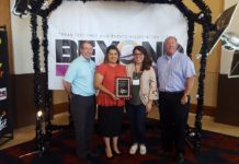 Alex Montenegro (second from left) was selected as the 2018 Volunteer of the Year by the Texas Festivals and Events Association. Also pictured: Daryl Smith, Texas Onion Fest Committee Chair; Laura Espinoza, Weslaco Chamber Marketing Director and Doug Croft, Weslaco Chamber President/CEO.