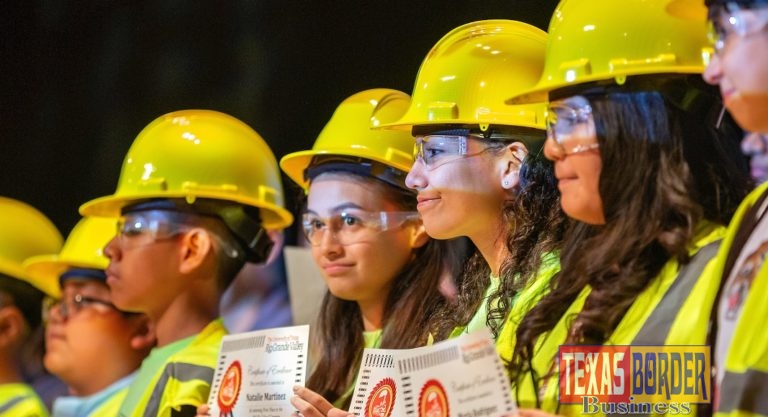 Student participants receive their certificates during the UTRGV University Transportation Center for Railway Safety (UTCRS) Summer Camp Closing Ceremony on Friday, July 6, 2018 at the Performing Arts Complex in Edinburg, Texas. UTRGV Photo by Paul Chouy