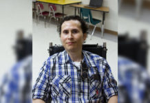 David Gonzalez, volunteer Computer Technology instructor, after one of his Thursday classes.