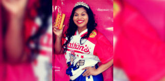 Kassie Zapata, a UTRGV junior from Donna, will be making her third appearance in Nathan’s Famous International Hot Dog Eating Contest on Wednesday, July 4, at Coney Island, New York. The kinesiology major – ranked at No. 43 in the world by Major League Eating – will be competing for a third time in what has become one of the most unique annual sporting competitions in the world, as she once again faces off with the world’s top competitive eaters. To watch Zapata take on her hungry competitors, you can tune in to ESPN Networks for live coverage. The women’s competition, can be seen on ESPN3/ESPN APP at 10:50 a.m. EDT/9:50 a.m. CDT. (Courtesy Photo)
